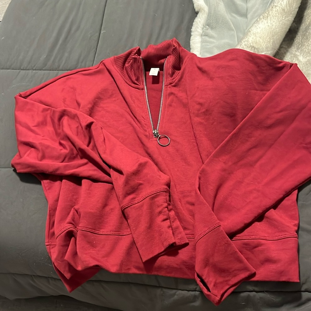 Ideology cropped Sweater Dark Cherry Red